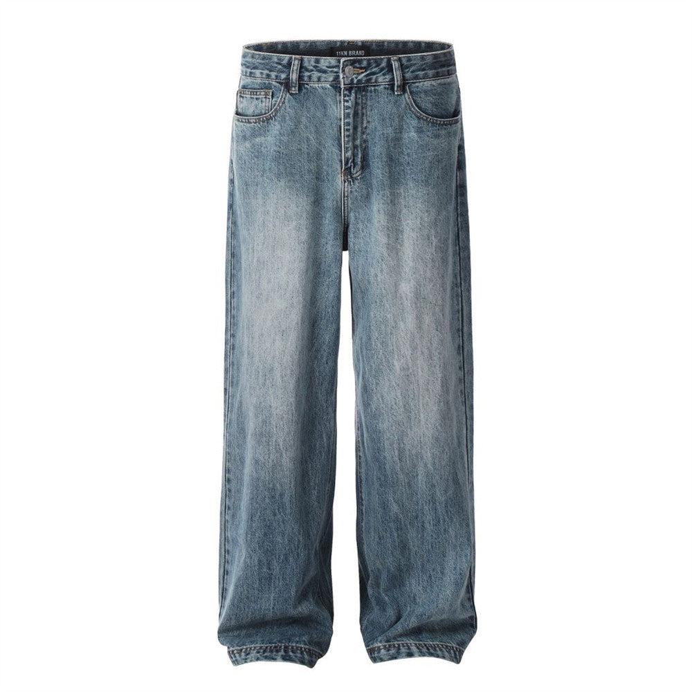 Fashion Personality Distressed Washed Jeans Men