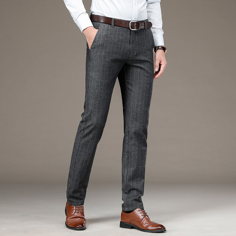 Casual Men's Trousers Striped Suit Trousers